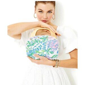 LILLY PULITZER BERMUDA BAG *JUST A PINCH* RESORT WHITE REVERSIBLE